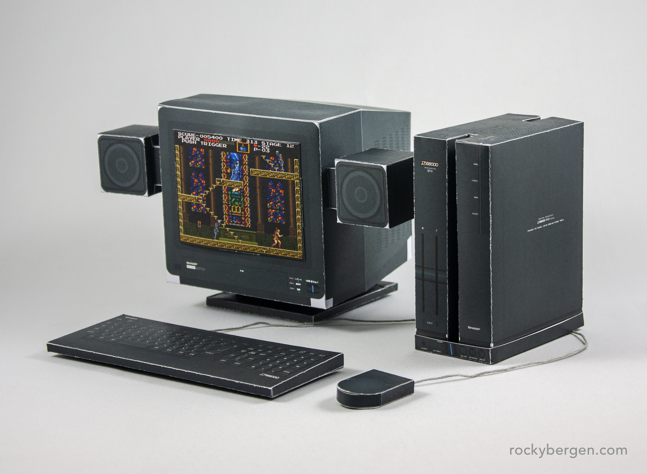 Sharp X68000 - Papercraft Design — Rocky Bergen Sharp X68000 - Papercraft Design — Rocky Bergen